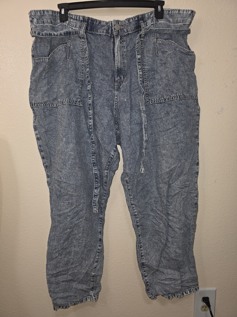 torrid Light Blue Relaxed Denim Jogger with Drawstring